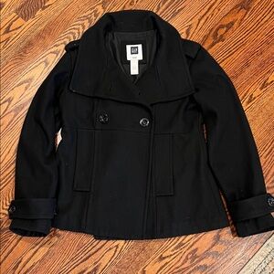 GAP Women's Elegant Black Peacoat